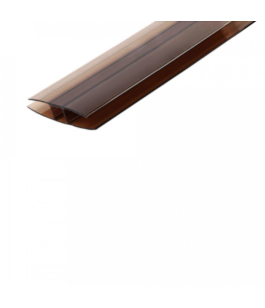 Polikarbonato sujungimo profilis H - 16mmx3.5 m / 7 m (bronza) : Ilgis - 3.5 m
