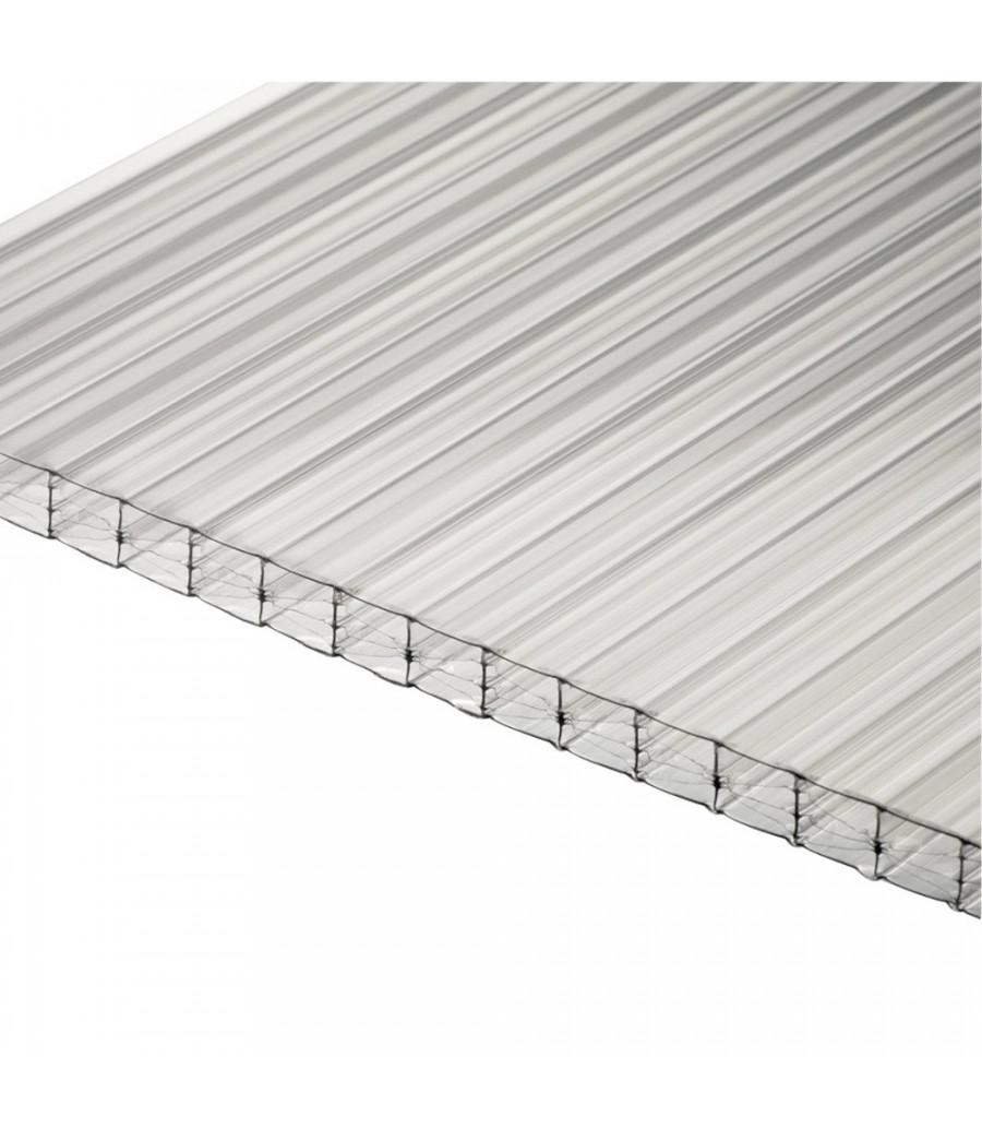 Kanalinis polikarbonatas 16x2100x7000 mm, skaidrus Plaskolite (2.5 kg/m2)