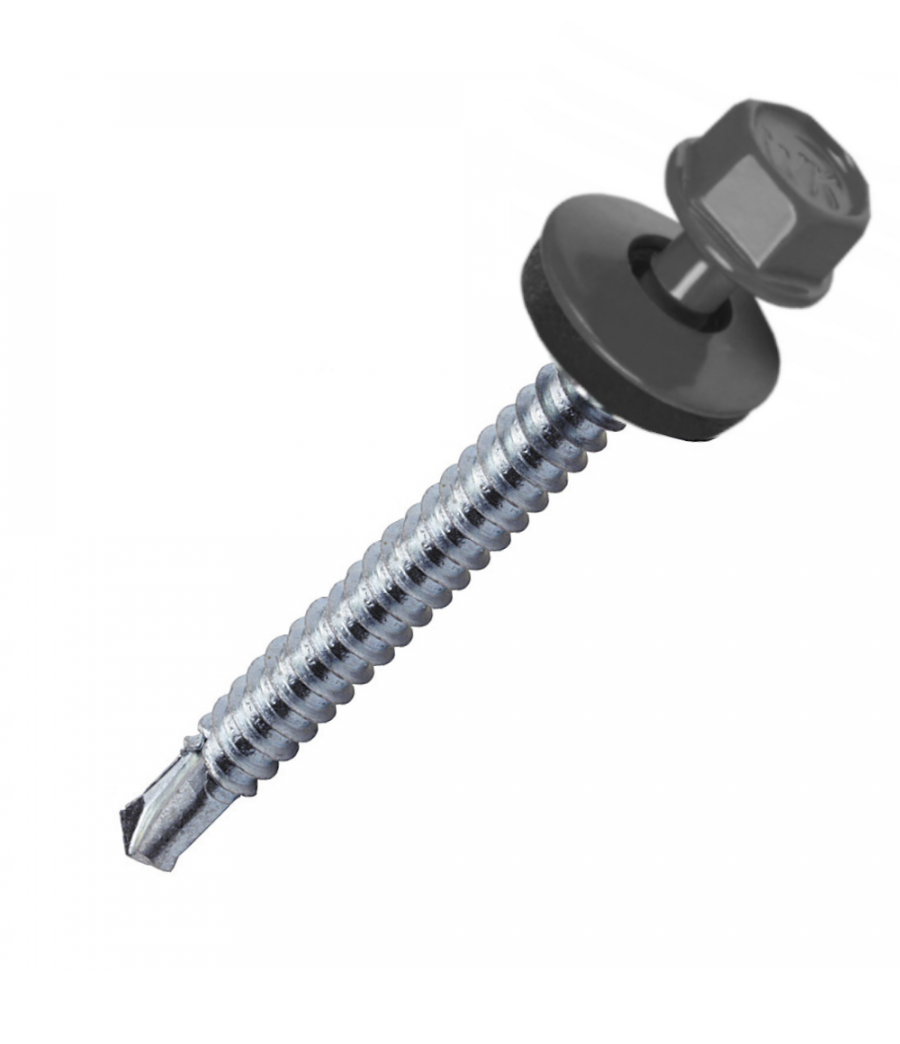 PC tvirtinimo varžtai į metalą 5.5x60mm pilki (100 vnt pak.)