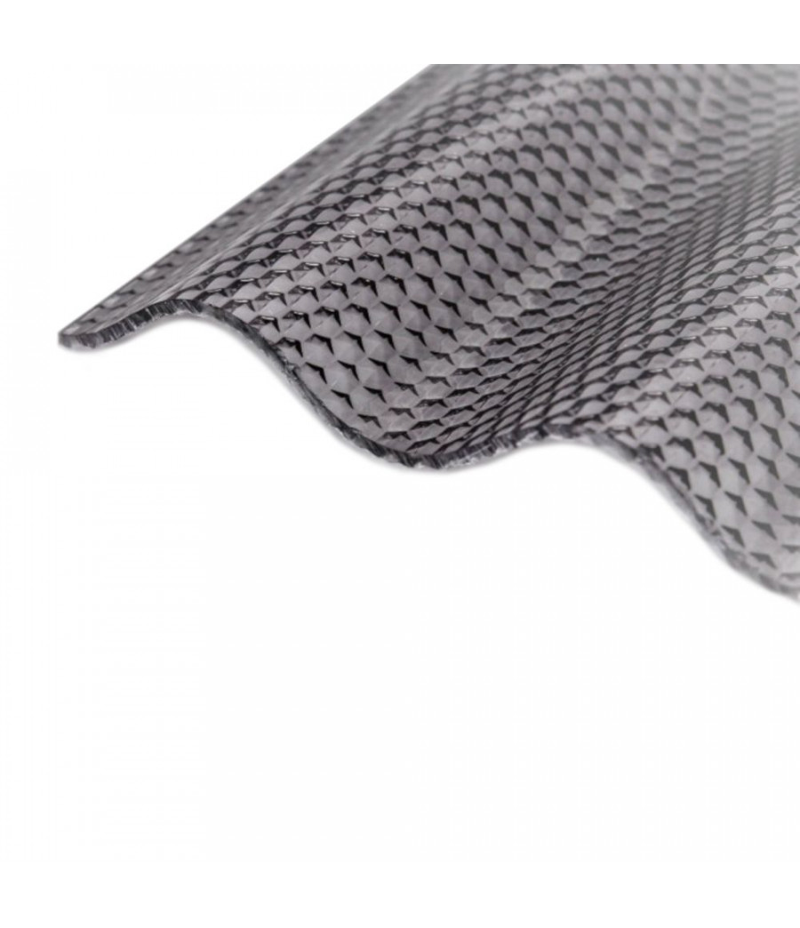 Banguota pilka PVC stogo danga 2.5x1030 mm, PRISMA 76/18 : Ilgis - 6 m