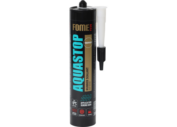 Hermetikas Fome Flex AQUASTOP, stogui, kaučiukinis, 300ml, skaidrus, Tegra State