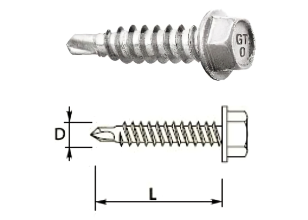 Savigręžis  GNB GTR0, 4,8x20mm, paklotas/paklotas, iki 2 mm, be tarpinės, 500vnt