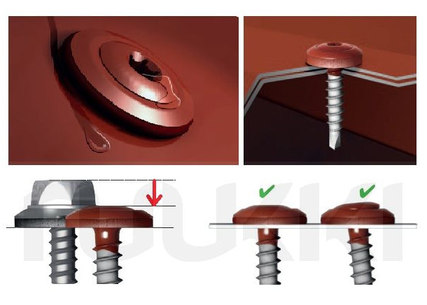 Ruukki LP ( low profile) Torx sraigtai, C3, 28mm, 100vnt (įvairios spalvos)