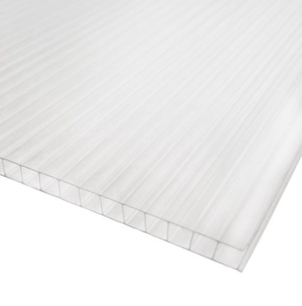 Polikarbonatas kanalinis PC DUAL, 2100x6000x4 mm, skaidrus