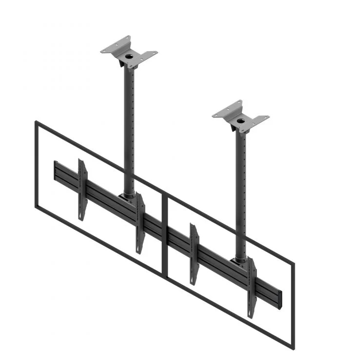 Televizoriaus laikiklis EDBAK Menu Board Ceiling Mount skirta Two Screens Ceiling mount, MBV2155-L, 50-57", Maximum weight (capacity) 140 kg, 	Black