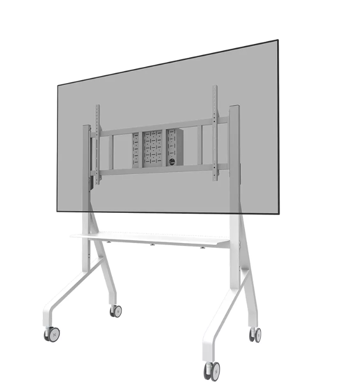 Stovas Neomounts FL50-575WH1, reguliuojamas aukštis, 65-110", maksimali apkrova 125 kg, baltas