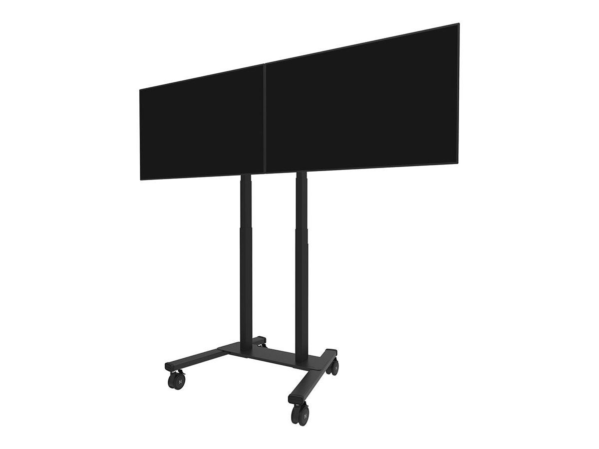 Grindų stovas Neomounts ADM-875BL2, reguliuojamas aukštis, 42-65", maksimali apkrova 40 kg, juodas