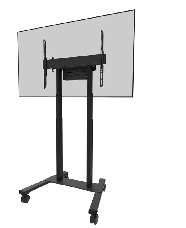 Grindų stovas Neomounts FL55-875BL1, reguliuojamas aukštis, 55-100", maksimali apkrova 110 kg, juodas