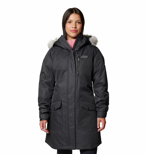 Columbia moteriška striukė Suttle Mountain™ Long Insulated Jacket. Spalva juoda 2024