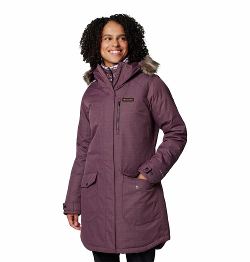 Columbia moteriška striukė Suttle Mountain™ Long Insulated Jacket. Spalva bordinė