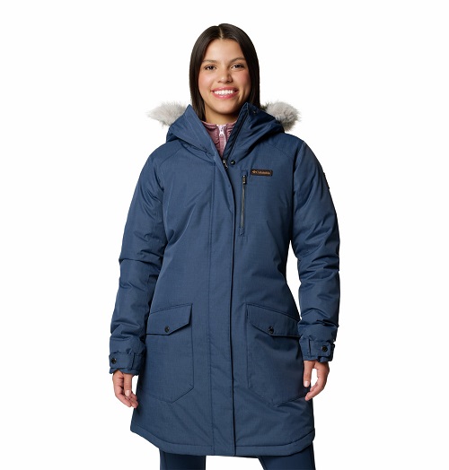 Columbia moteriška striukė Suttle Mountain™ Long Insulated Jacket. Spalva mėlyna