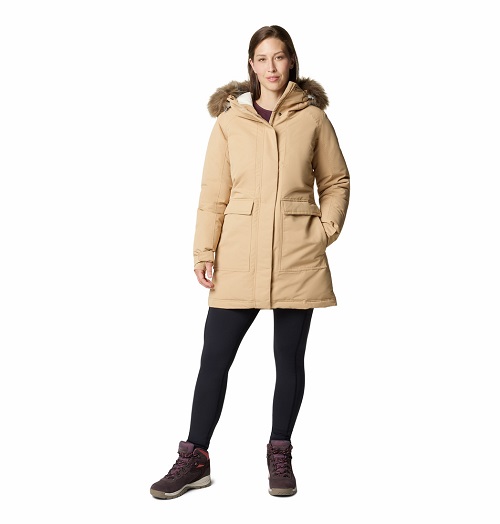 Columbia moteriška striukė Little Si Insulated Parka. Spalva smėlio