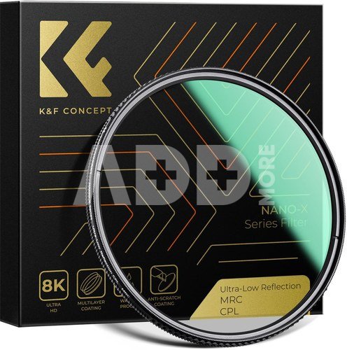 K&F Concept 77MM,NANO-X series ultra-low reflection CPL filter,Ultra clear lenses, waterproof