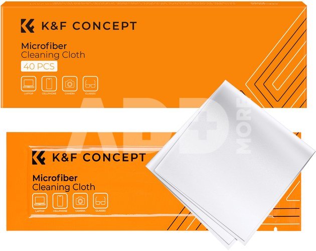 K&F Concept K&F 40pcs* Microfiber Cleaning cloth Kit, 15*15cm, White, Dry, in vacuum