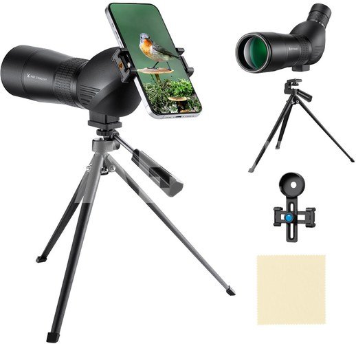 K&F Concept 20-60X60 HD Spotting Scope - BAK4 45 Degree,for Hunting, Shooting, Viewing Wildlife Scen