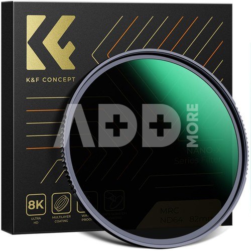 K&F Concept K&F 55MM Nano-X ND64 (6 Stop) Lens Filter Fixed Neutral Density Filter, Waterproof, Scratch-Resistan