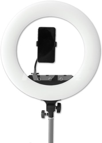 Caruba RGB Round Vlogger 18 inch LED set met tas   Pink