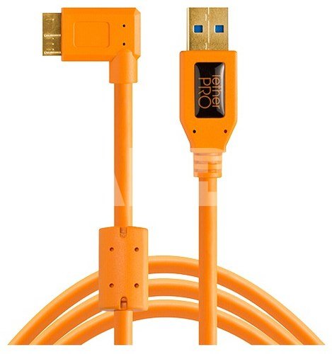 Tether Tools TPro USB 3.0 Micro-B Right Angle 4.6m/15' ORG