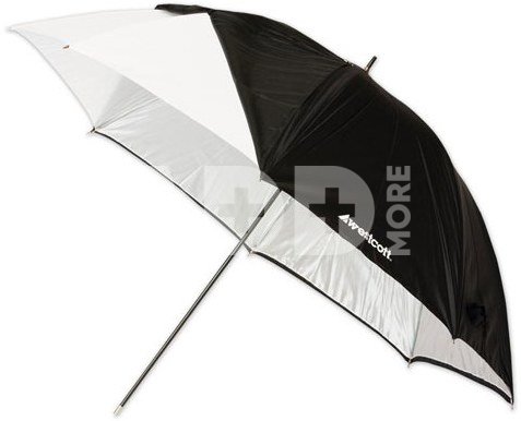 Westcott 60"/152cm Paraplu Optical White Satin with Removable Black Cover