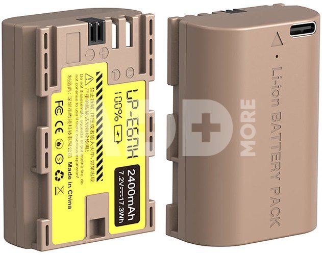 Ulanzi Canon LP E6NH Type Lithium Ion Battery With USB C Charging Port (2400mAh)