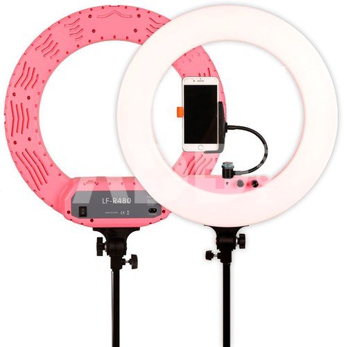 Caruba Round Vlogger 18 inch LED set PRO met tas   Pink