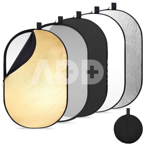 K&F Concept 24" x36”(60x90cm) 5-in-1 Oval Foldable Reflector with Carrying Bag