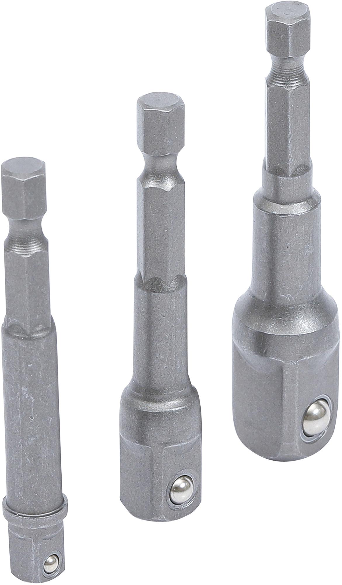 Adapterių komplektas | 6.3 mm (1/4") antgalis | 6.3 mm (1/4") / 10 mm (3/8") / 12,5 mm (1/2") | 3 vnt. (8204)