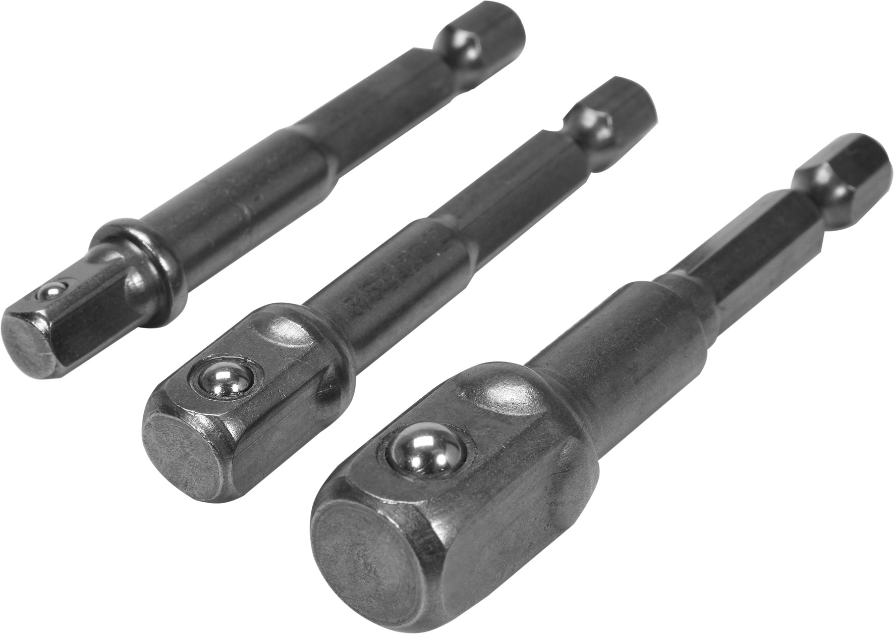 Adapterių komplektas | 6.3 mm (1/4") antgalis | 6.3 mm (1/4") / 10 mm (3/8") / 12,5 mm (1/2") | 3 vnt. (YT-04685)