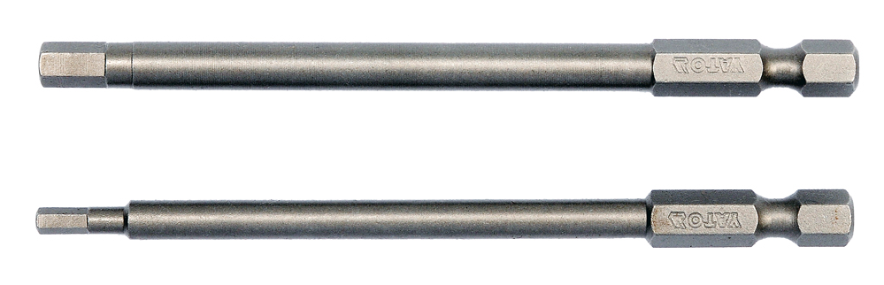 Antgaliai HEX šešiakampiai su skyle 1/4", 2vnt: H3x100mm; H5x100mm (YT-0494)