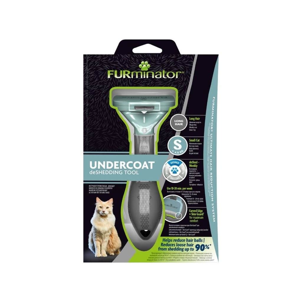 Furminator Undercoat deShedding Tool Cat Long Hair - furminatorius ilgaplaukėms katėms, S