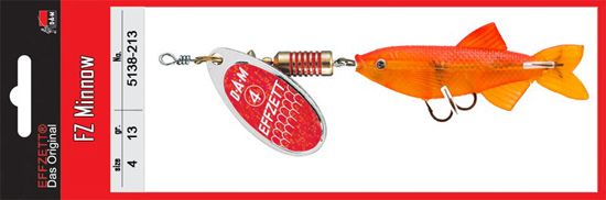 Sukriukė DAM Effzett Spinner Minnow Red Glitter 3 g