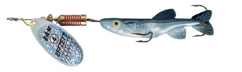 Sukriukė DAM Effzett Spinner Minnow Silver/Blue 3 g