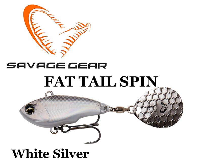 Savage Gear Fat Tail Spin White Silver 9 g