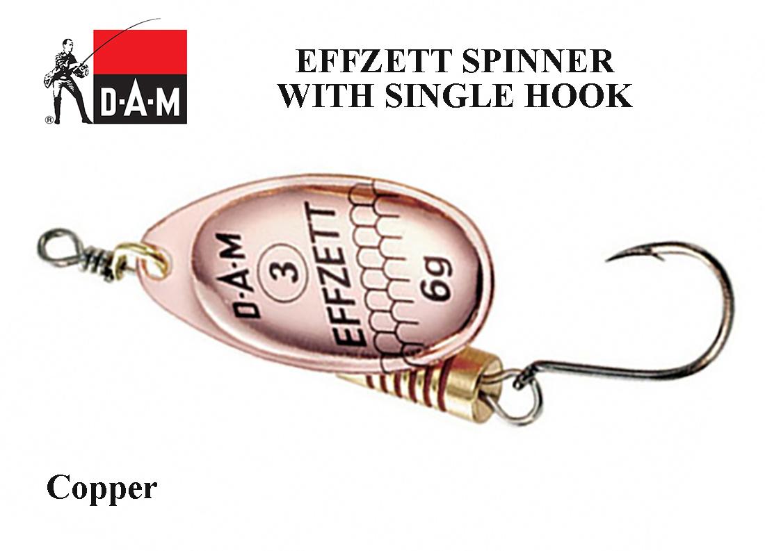 DAM Effzett spinner su vienšakiu kabliu Copper 6 g