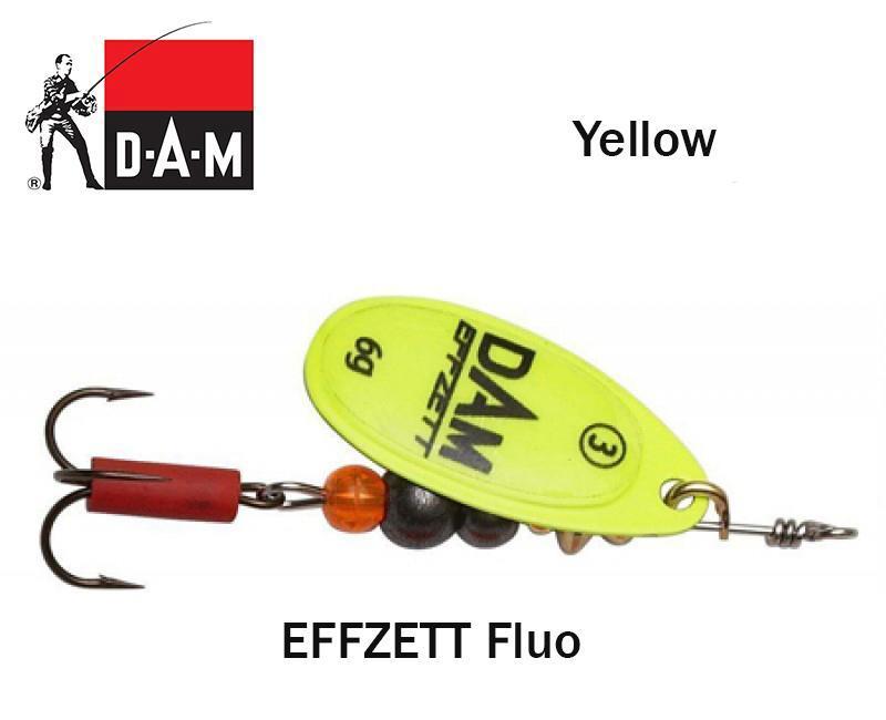 Sukriukė DAM effzett Fluo Yellow 6 g