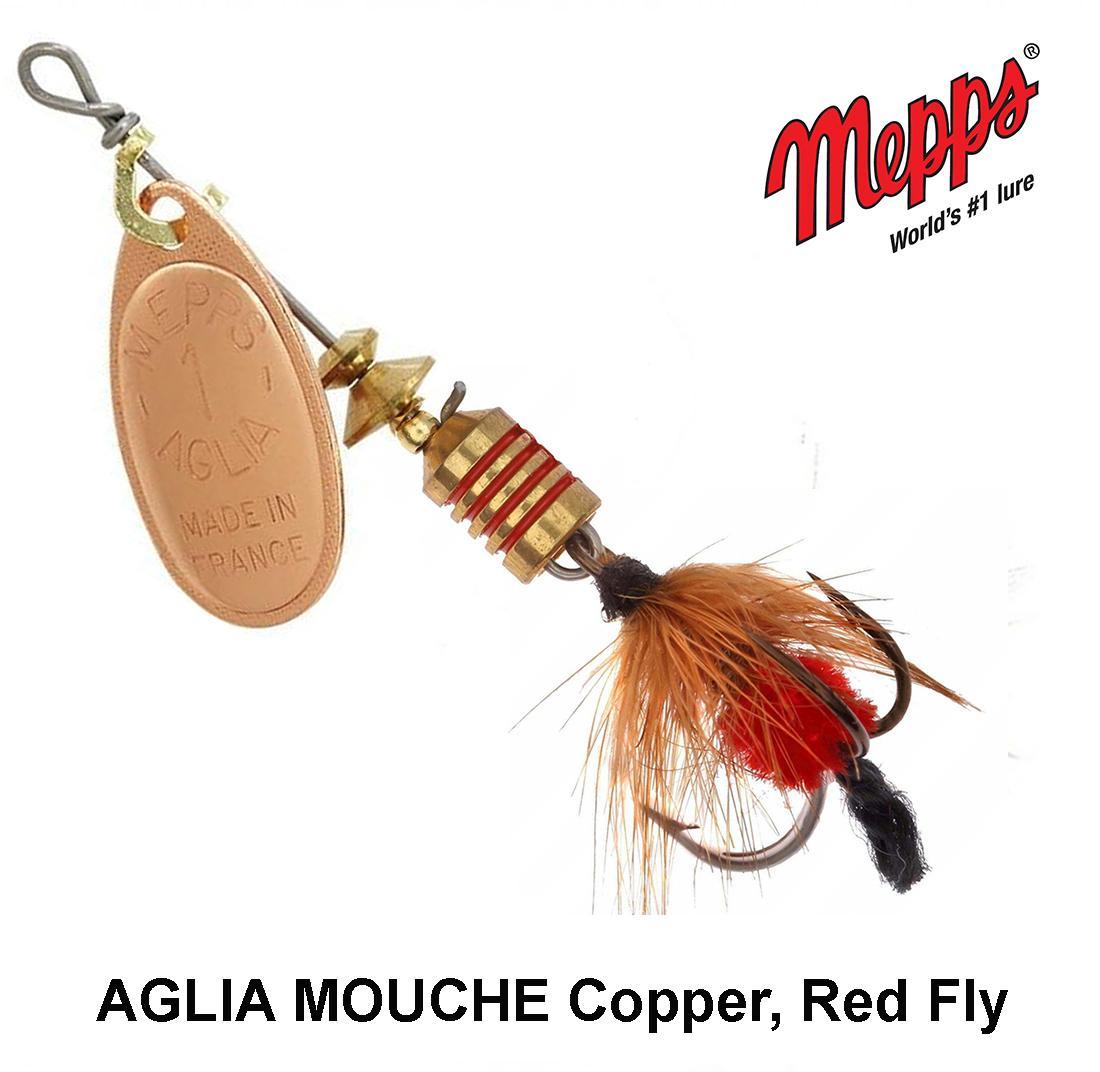 Sukriukė Mepps AGLIA MOUCHE Copper, Red Fly 2.5 g
