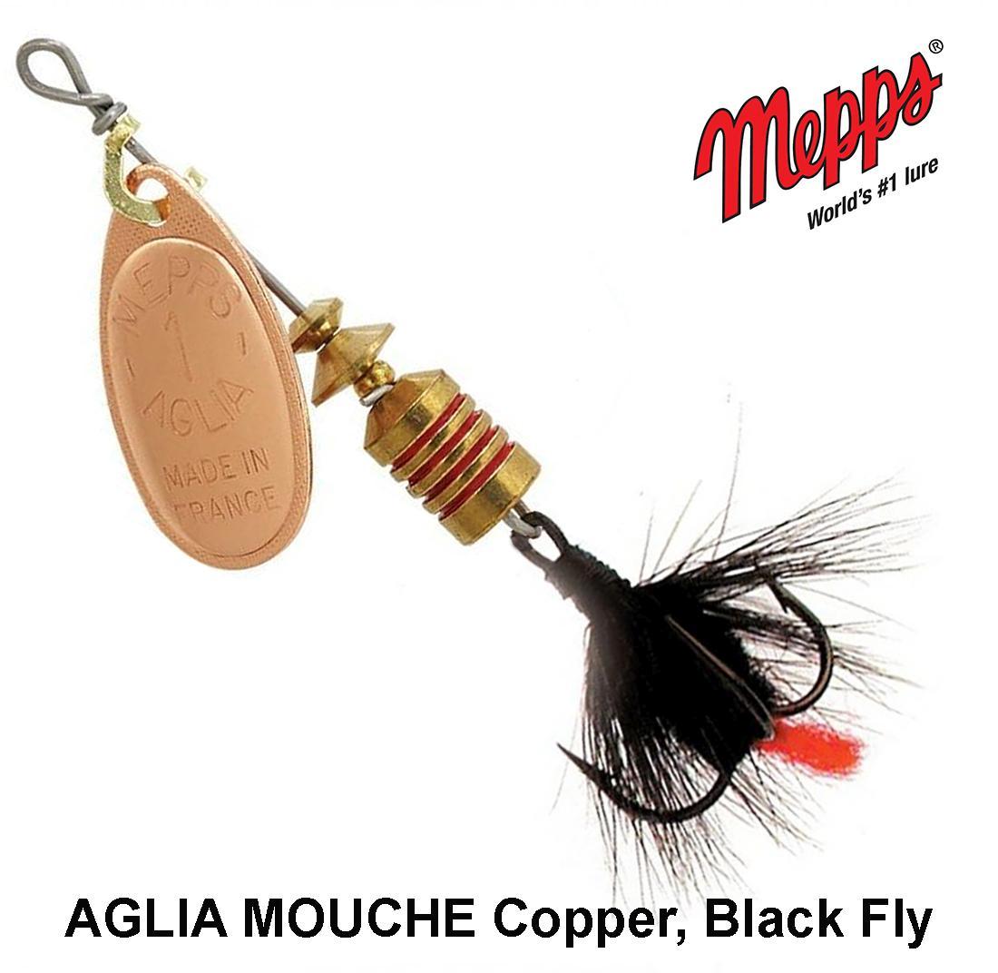 Sukriukė Mepps AGLIA MOUCHE Copper, Black Fly 1.5 g
