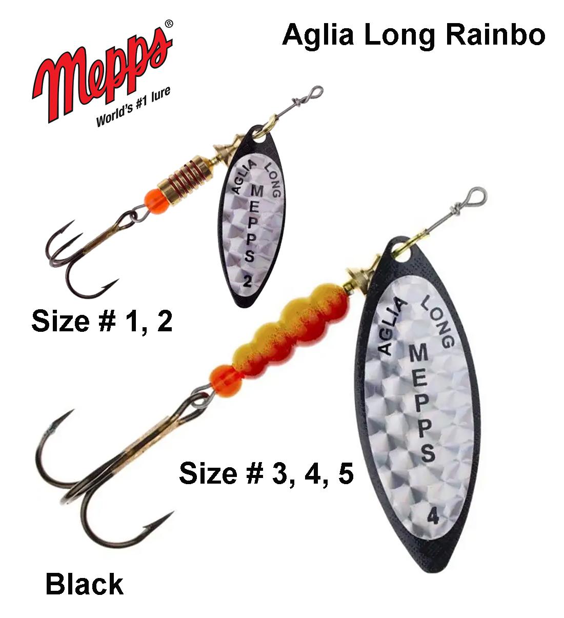 Sukriukė Mepps Aglia Long Rainbow Black 3 g