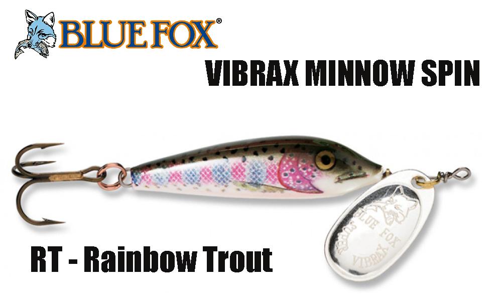 Sukriukė Blue Fox Minnow Spin Vibrax Raibow Trout 3.5 g