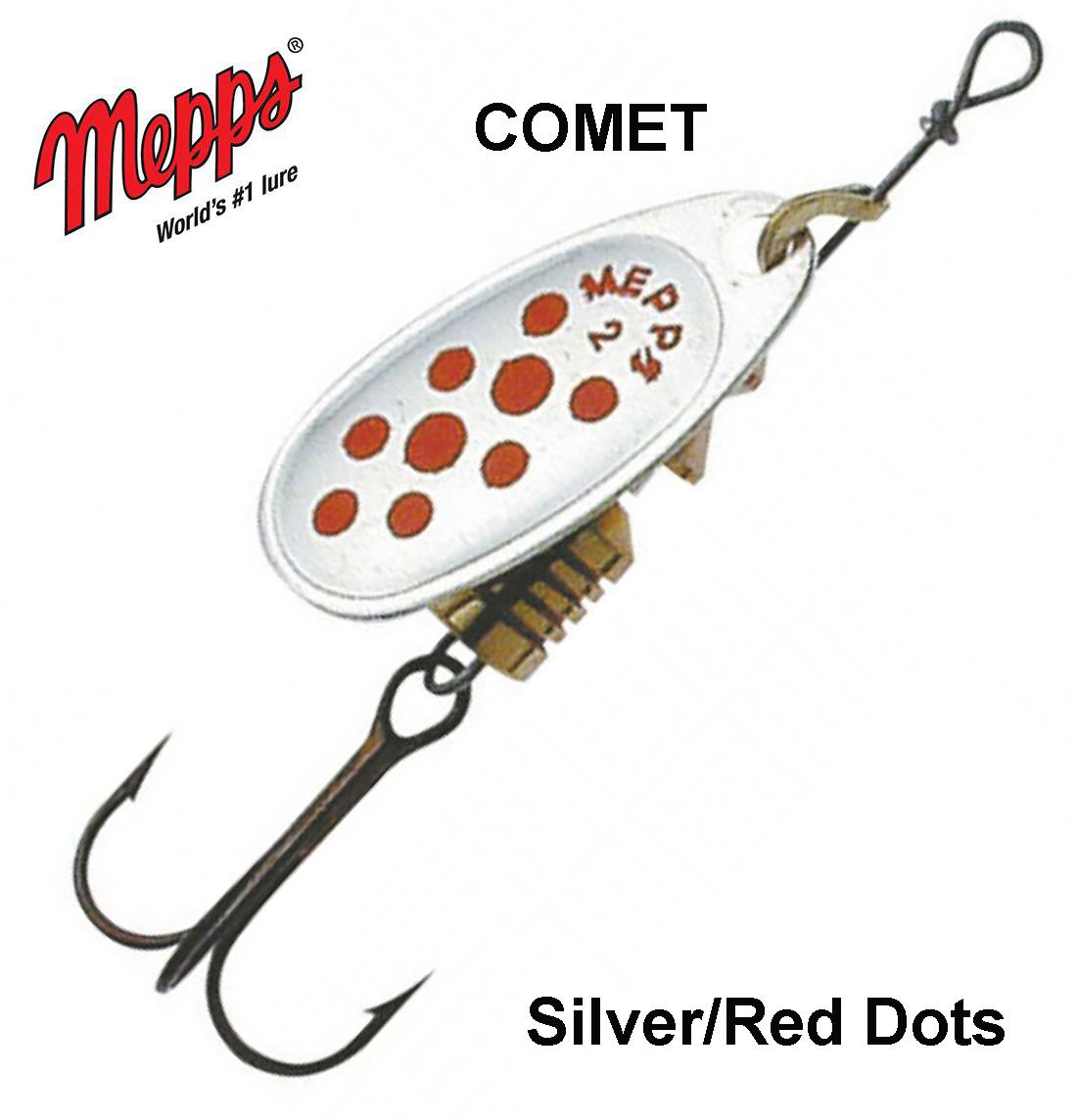 Blizgė Mepps Comet Silver Red Dots 2 g