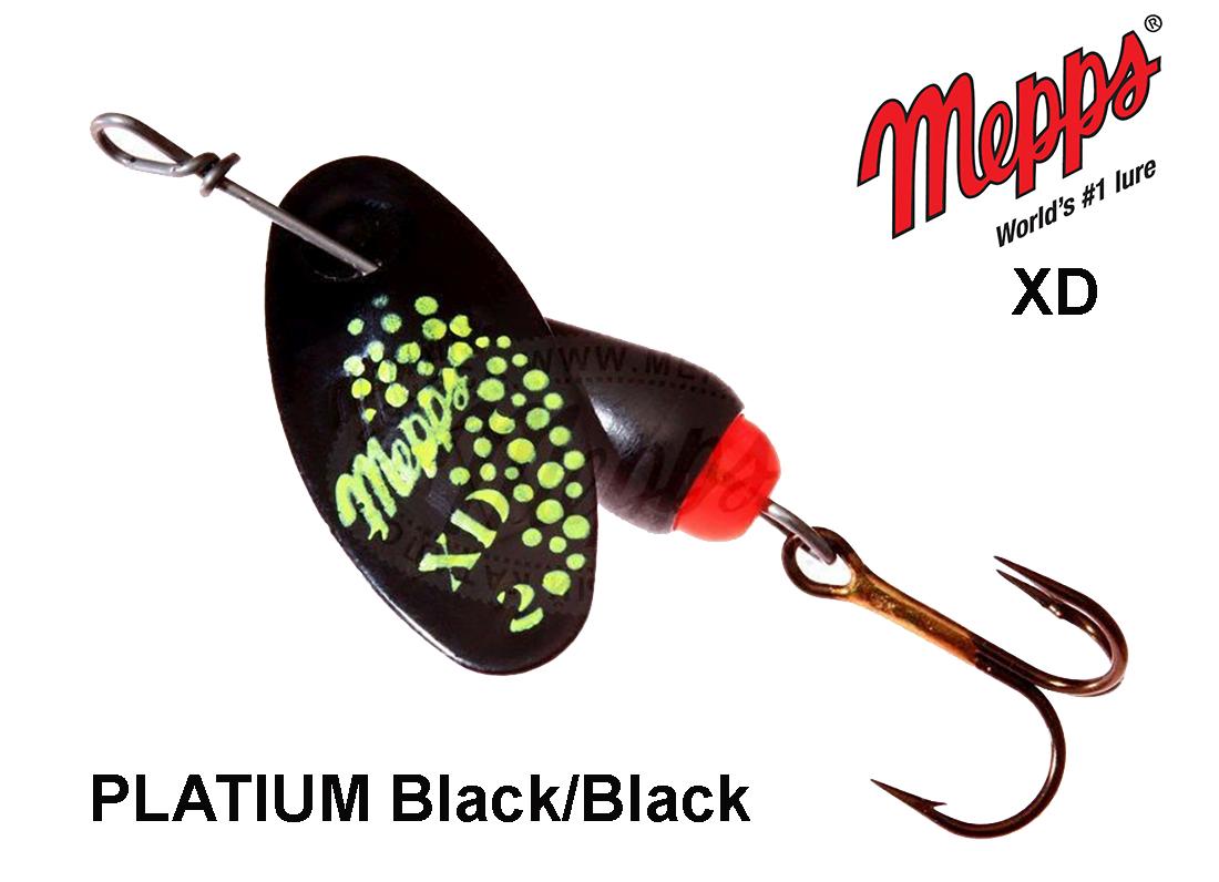 Blizgė Mepps XD PLATIUM Black/Black 3 g