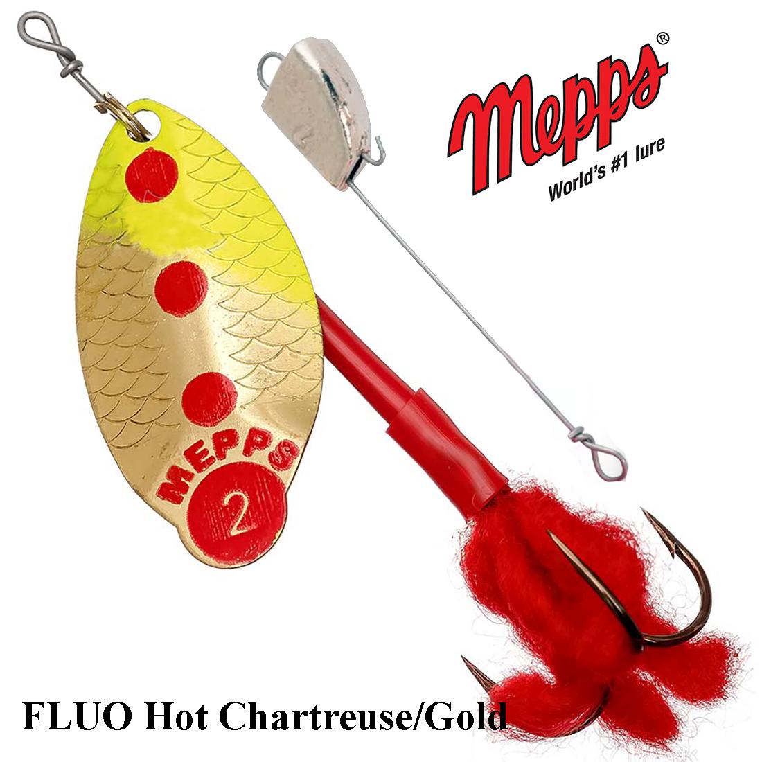 Blizgė Mepps Lusox  FLUO Hot Chartreuse/Gold 16 g