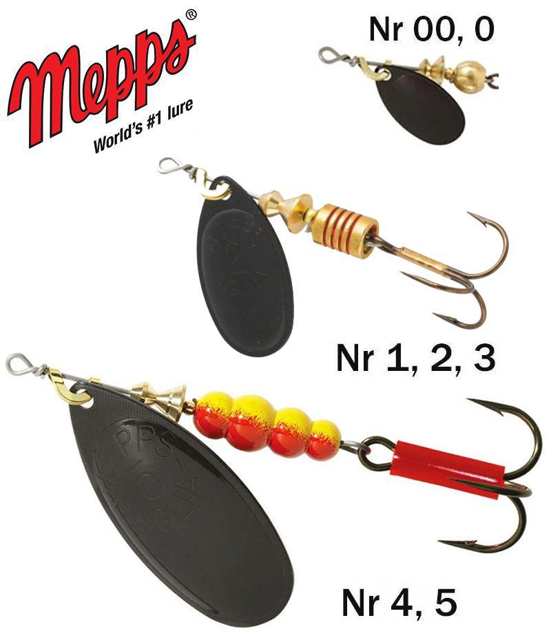 Sukriukė Mepps Aglia Black 1.5 g