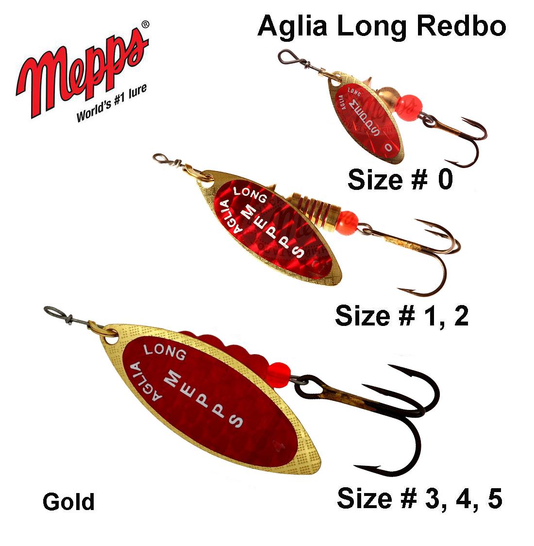 Sukriukė Mepps Aglia Long Redbo Gold 3 g
