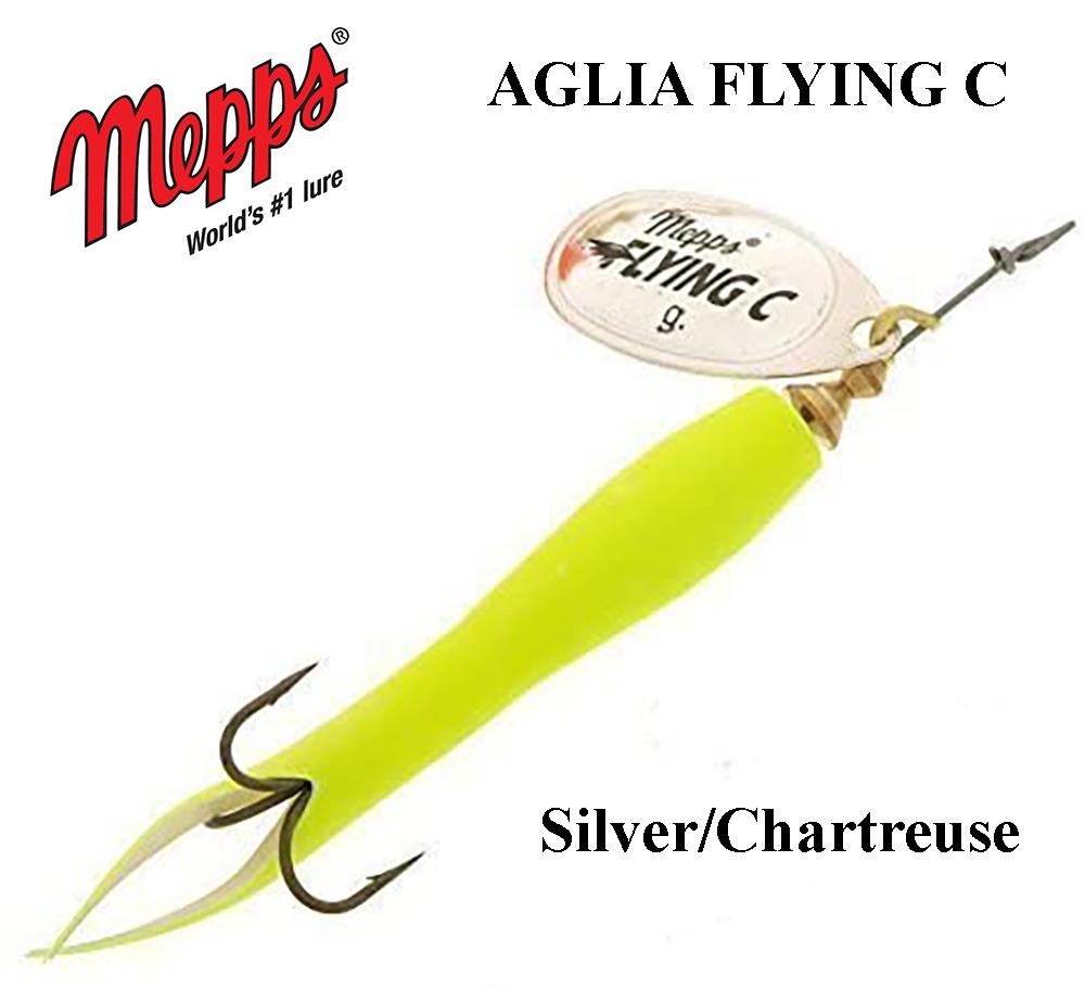 Sukrė Mepps Aglia Flying C Silver/Chartreuse 25 g