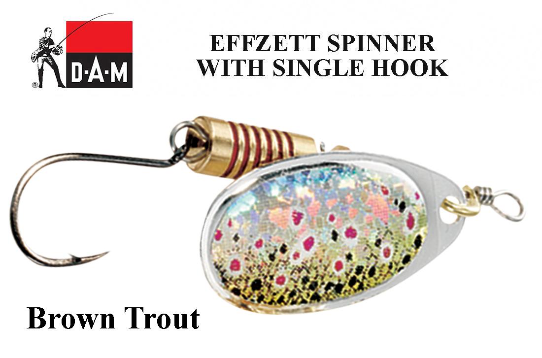 DAM Effzett spinner su vienšakiu kabliu Brown Trout 4 g