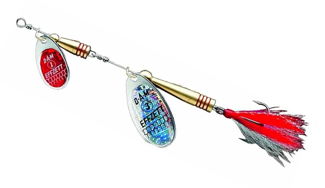 Sukriukė DAM Effzett Tandem Dresser Spinner Silver/Red 20 g