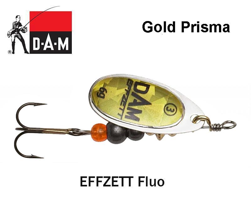 Sukriukė DAM effzett Fluo Gold Prisma 6 g