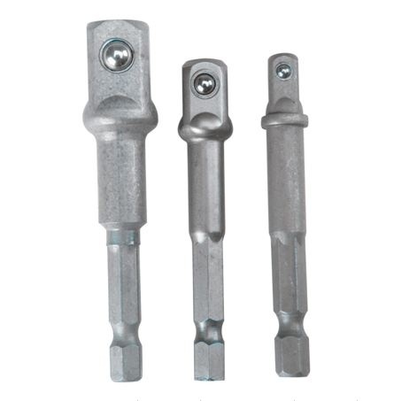 Adapterių komplektas iš 1/4"(6,3 mm) į galvutes 1/4" - 3/8" - 1/2" (SK1197)