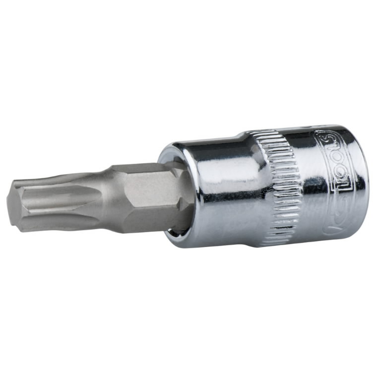 CHROME+ 1/4" antgalinė galvutė su Torx antgaliu T15, KS Tools